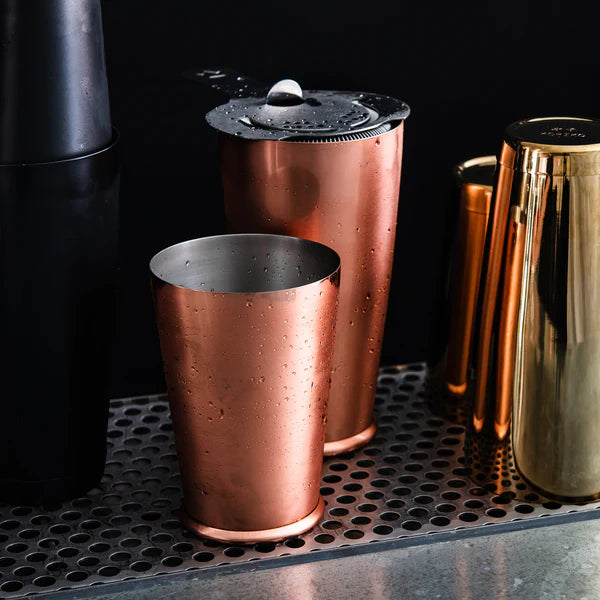 SET OF LEOPOLD® WEIGHTED SHAKING TINS COPPER-PLATED