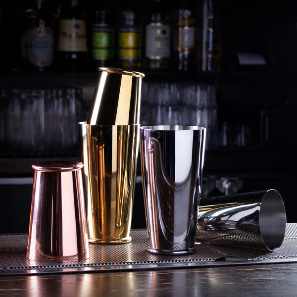SET OF LEOPOLD® WEIGHTED SHAKING TINS STAINLESS STEEL