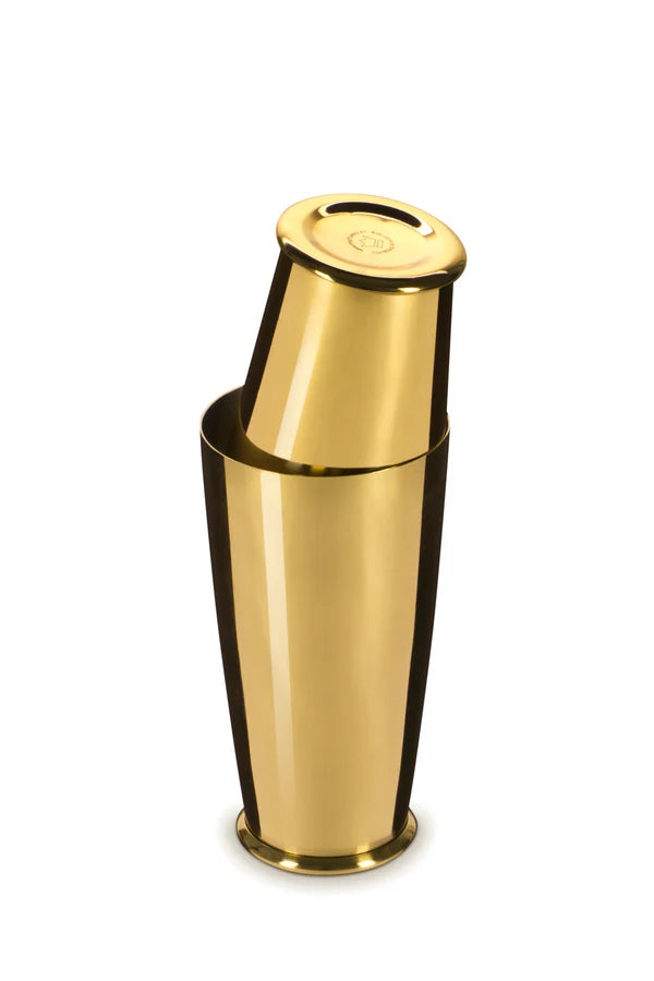 SET OF LEOPOLD® WEIGHTED SHAKING TINS GOLD-PLATED